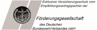 Logo Förderungsgesellschaft des Deutschen Bundeswehrverbandes mbH  Versicherungen für Berufssoldaten  Soldaten auf Zeit und Freiwillig Wehrdienstleistende  Anwartschaft  Pflegepflicht  Dienstunfähigkeit  Soldatenunfall  Diensthaftpflicht  Dienstzeitende  Pensionierung (BS)  Familie  Ausland  Vermögensaufbau  Steuervorteile  EUMAXX  Continentale Versicherung